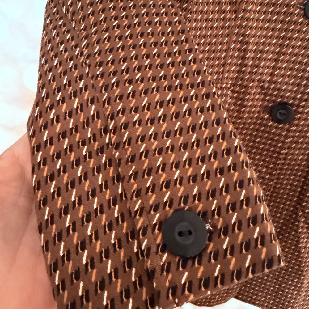 Worthington Brown Houndstooth Jacket. Size 8 - Picture 5 of 8